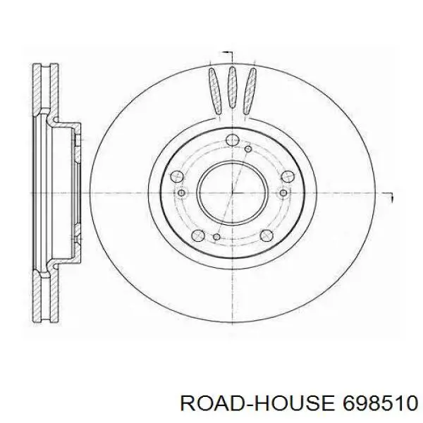 Диск гальмівний передній 698510 Road House