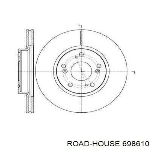 698610 Road House диск гальмівний передній