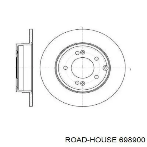 Диск гальмівний задній 698900 Road House