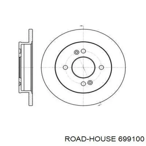 Диск гальмівний задній 699100 Road House