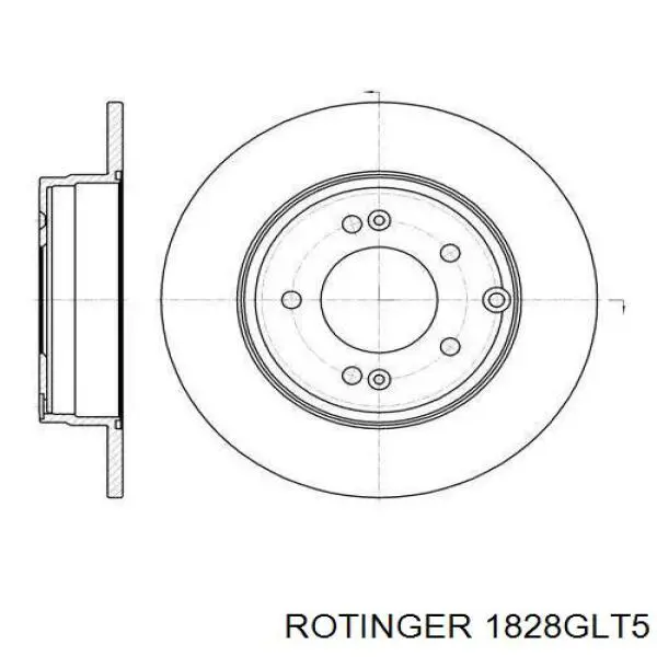 Диск гальмівний задній 1828GLT5 Rotinger