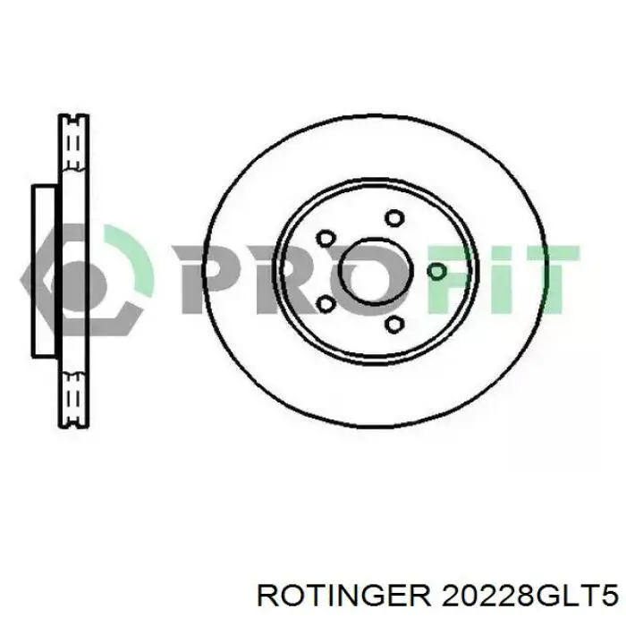 20228GLT5 Rotinger Гальмо дискове переднє