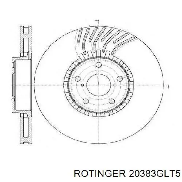 Диск гальмівний передній 20383GLT5 Rotinger