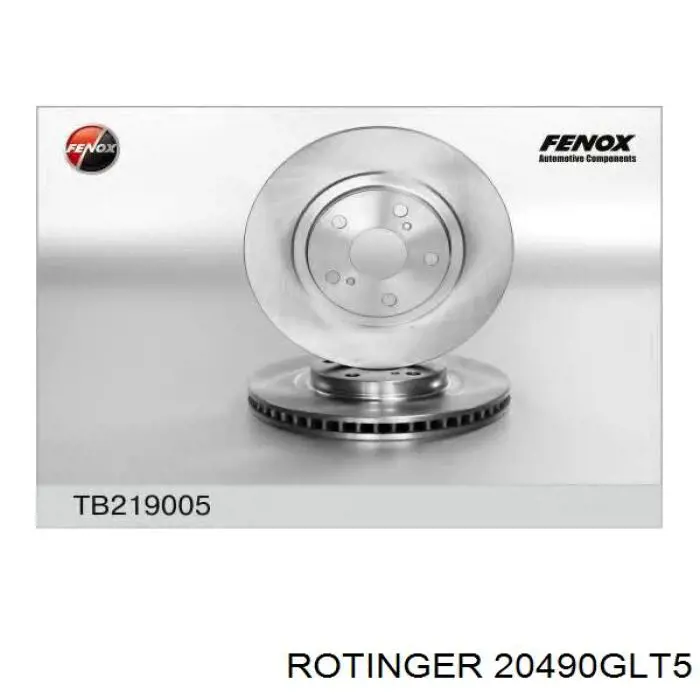 Купити 20490GLT5 Rotinger Ротор гальмівний