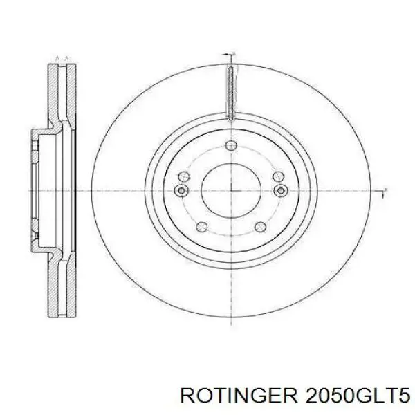 Купити 2050GLT5 Rotinger Ротор гальмівний