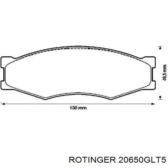 Диск гальмівний передній 20650GLT5 Rotinger