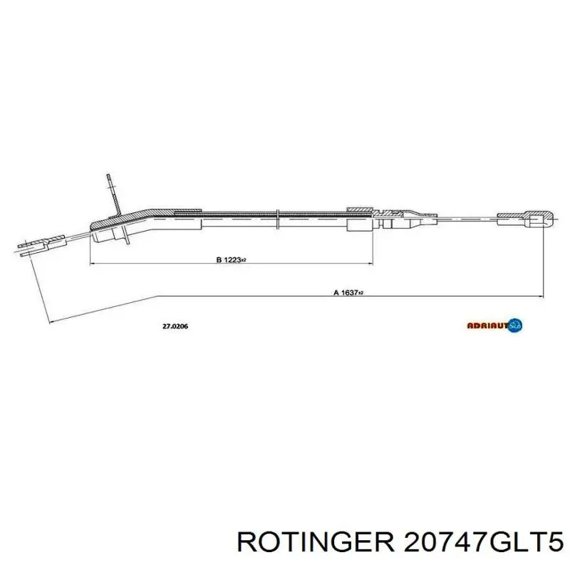 Диск гальмівний передній 20747GLT5 Rotinger