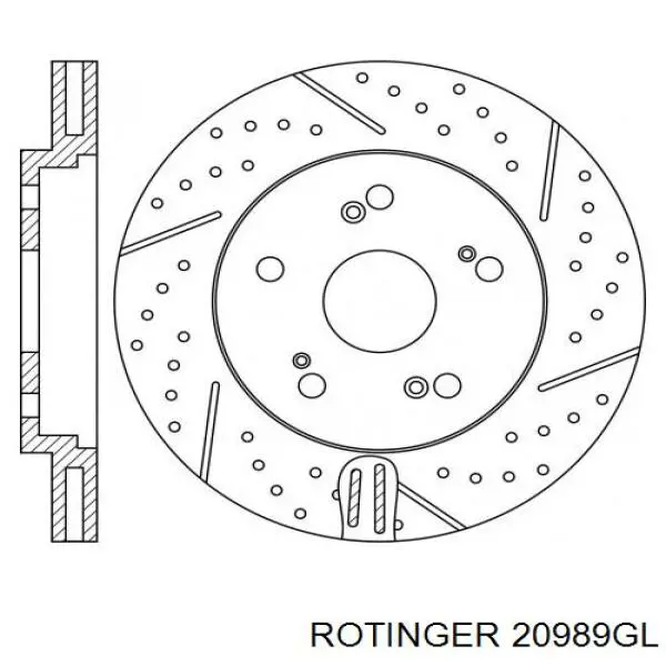 Диск переднього гальма Rotinger 20989GL ціна, від 81.72 USD