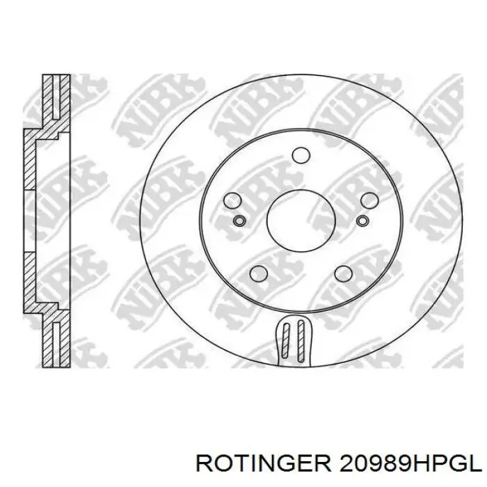 Диск переднього гальма Rotinger 20989HPGL ціна, від 94.95 USD