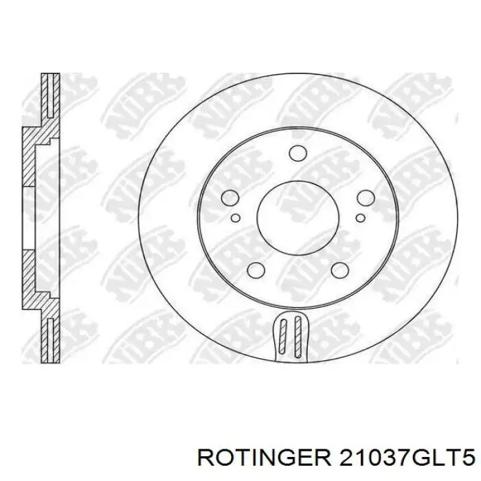 Диск переднього гальма Rotinger 21037GLT5 ціна, від 99.61 USD