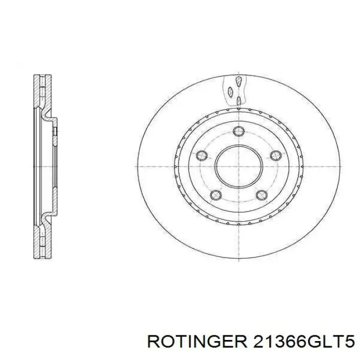 Купити 21366GLT5 Rotinger Ротор гальмівний