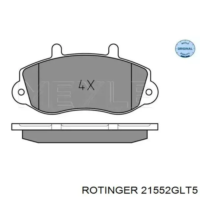 Диск переднього гальма Rotinger 21552GLT5 ціна, від 92.91 USD