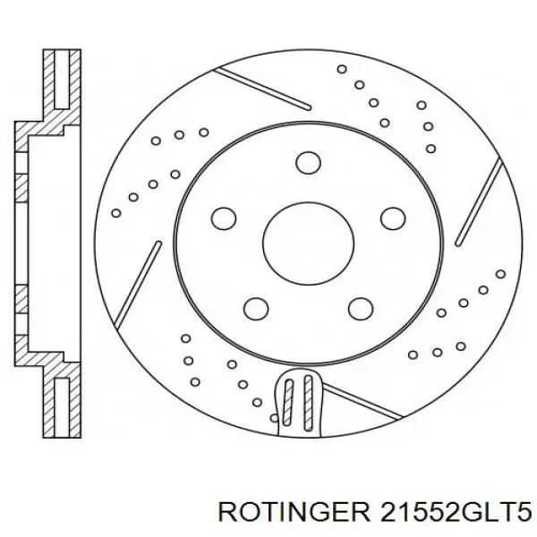 Купити 21552GLT5 Rotinger Ротор гальмівний