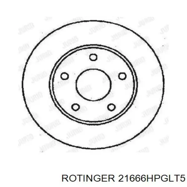 Гальмівні диски передні 21666HPGLT5 Rotinger