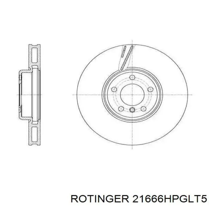 21666HPGLT5 Rotinger Гальмо дискове переднє