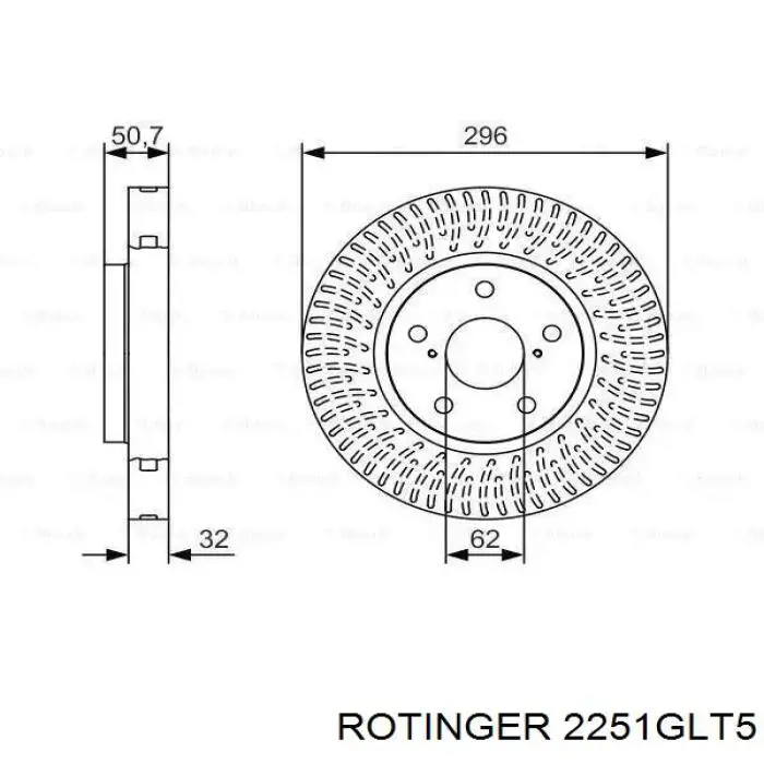 2251GLT5 Rotinger Гальмо дискове переднє