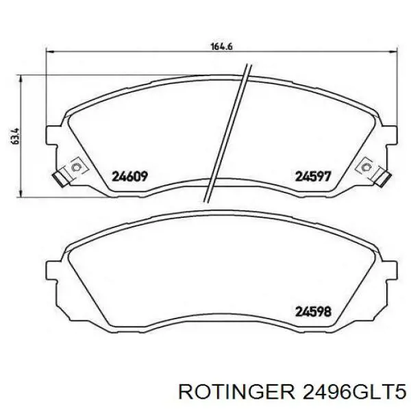 2496GLT5 Rotinger диск гальмівний передній
