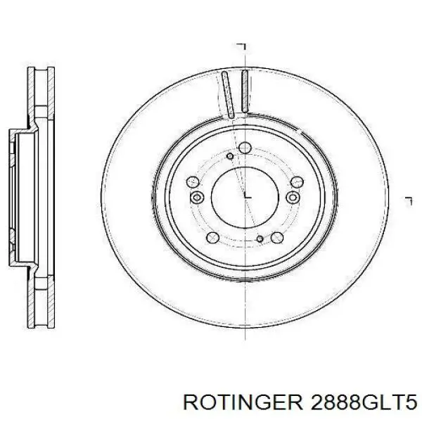 Купити 2888GLT5 Rotinger Ротор гальмівний