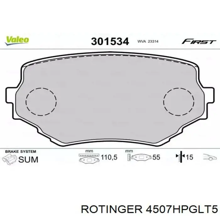 Купити 4507HPGLT5 Rotinger Ротор гальмівний