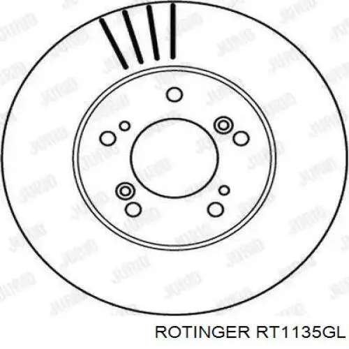 Диск гальмівний задній Rotinger RT1135GL