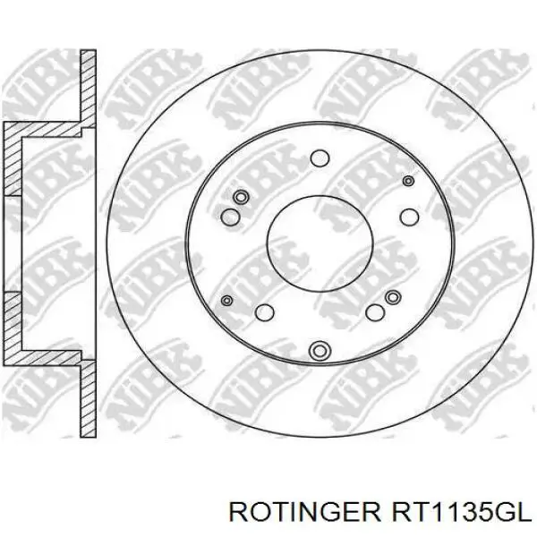 Задні дискові гальма Rotinger RT1135GL ціна, від 31.94 USD