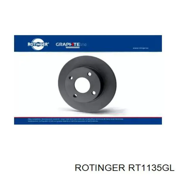 RT1135GL Rotinger диск гальмівний задній