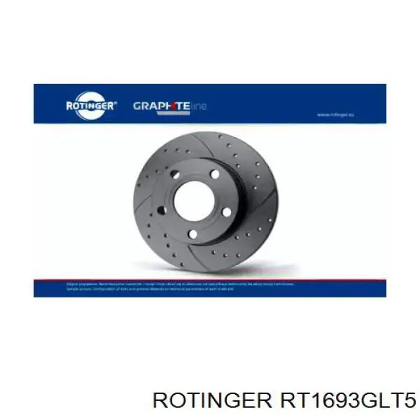 RT1693GLT5 Rotinger диск гальмівний задній