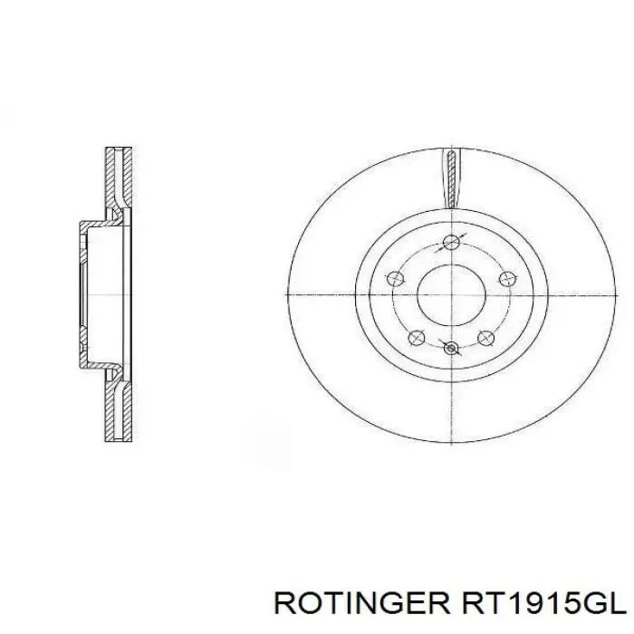 Задні дискові гальма Rotinger RT1915GL ціна, від 25.34 USD