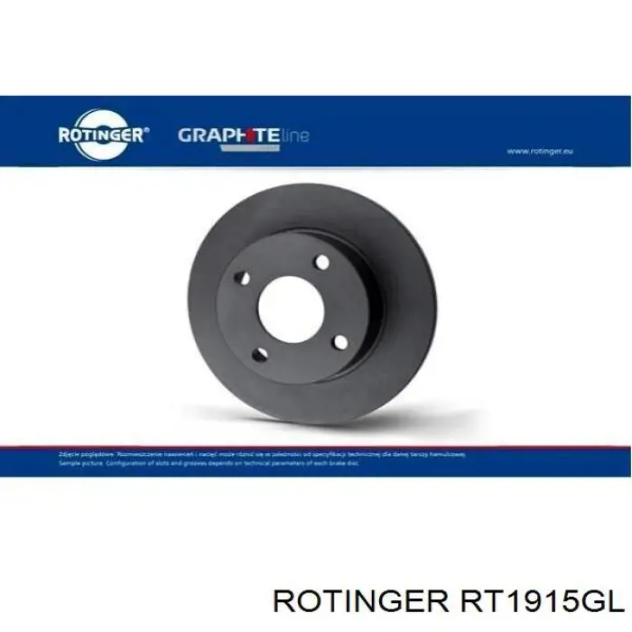 Купити RT1915GL Rotinger Диск заднього гальма