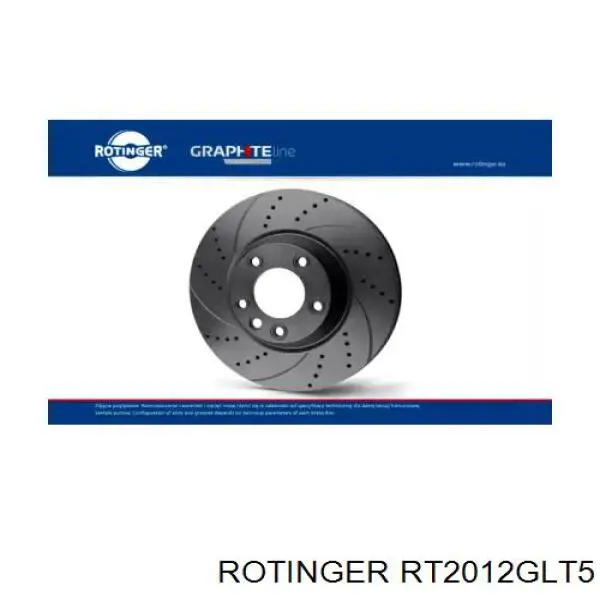 Диск гальмівний передній RT2012GLT5 Rotinger