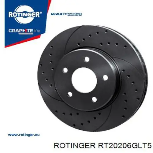 Диск гальмівний передній RT20206GLT5 Rotinger