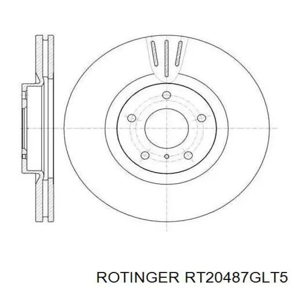 Купити RT20487GLT5 Rotinger Ротор гальмівний