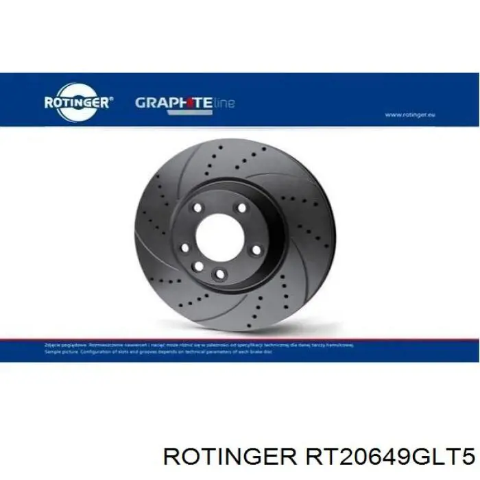 Диск гальмівний передній RT20649GLT5 Rotinger