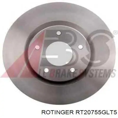 Диск гальмівний передній Rotinger RT20755GLT5