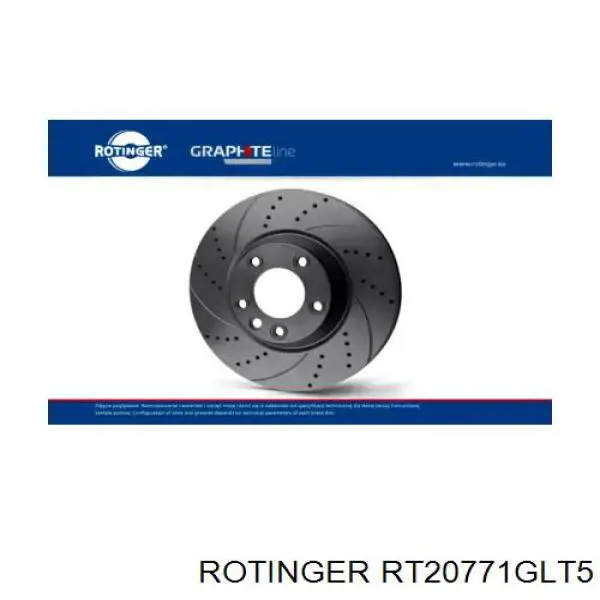 Купити RT20771GLT5 Rotinger Диск заднього гальма