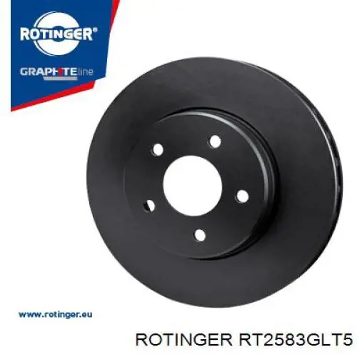 Диск переднього гальма Rotinger RT2583GLT5 ціна, від 36.82 USD