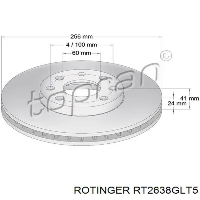 Купити RT2638GLT5 Rotinger Ротор гальмівний