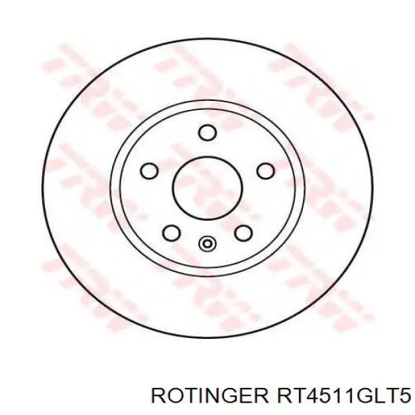 Диск переднього гальма Rotinger RT4511GLT5 ціна, від 69.02 USD