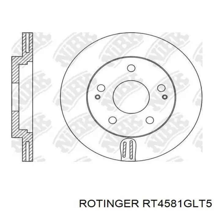 Диск гальмівний задній Rotinger RT4581GLT5