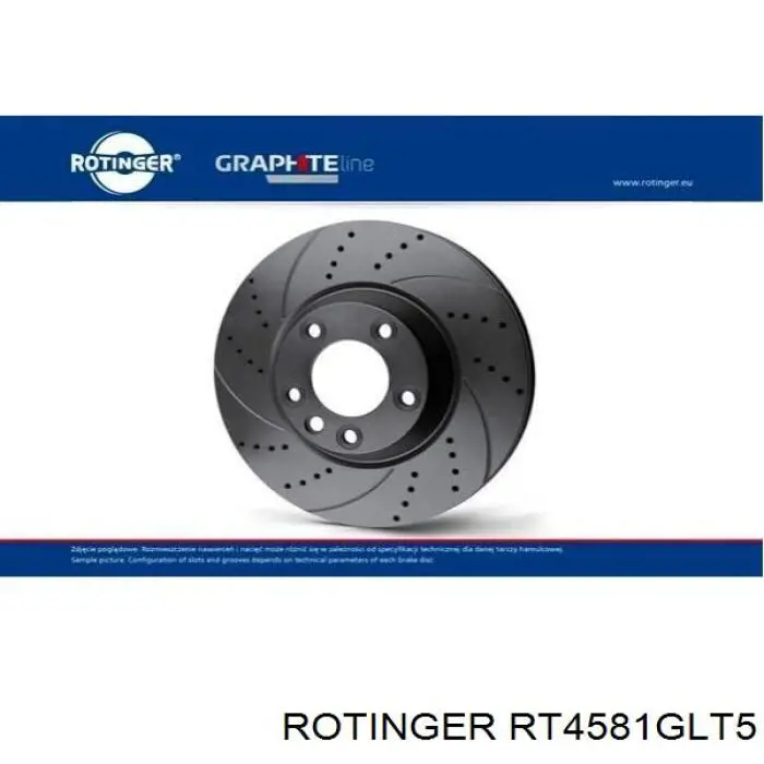 Диск гальмівний задній RT4581GLT5 Rotinger