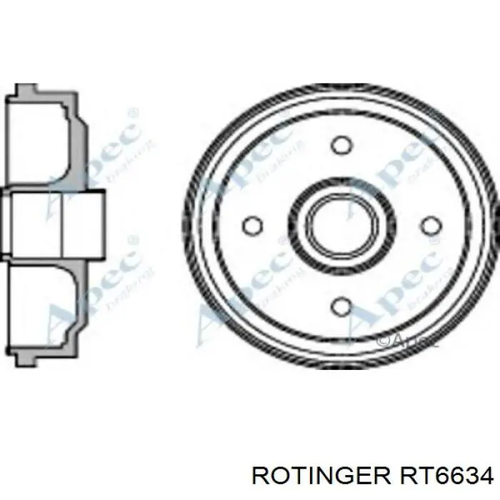 Купити RT6634 Rotinger Барабан гальмівний задній
