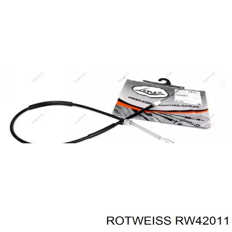 Трос ручного гальма задній, правий/лівий Rotweiss RW42011 ціна, від 13.90 USD