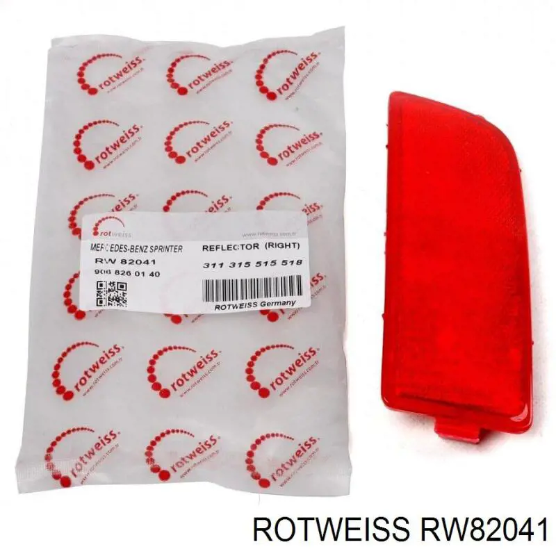 Правий відбивач бампера Rotweiss RW82041 ціна, від 3.61 USD