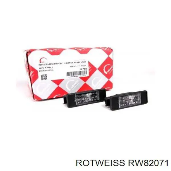 RW82071 Rotweiss ліхтар підсвічування заднього номерного знака
