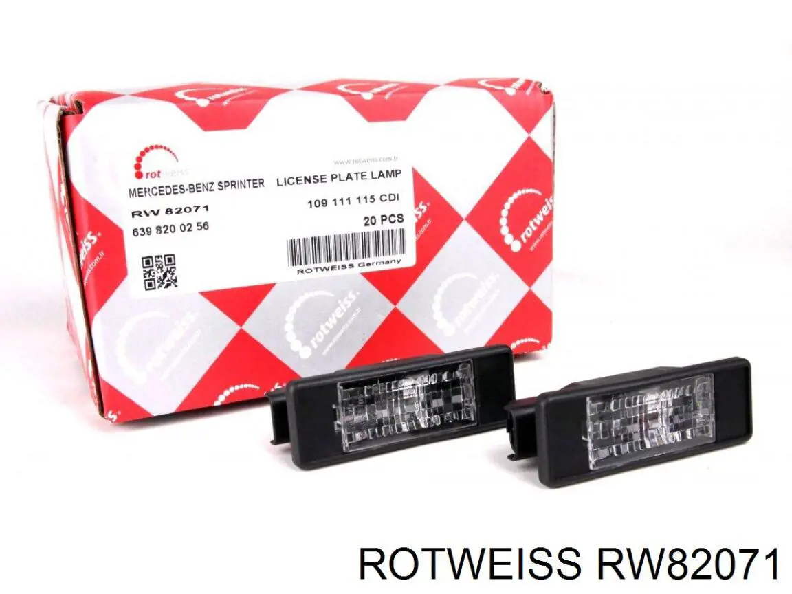 RW82071 Rotweiss Ліхтар освітлення номерного знака