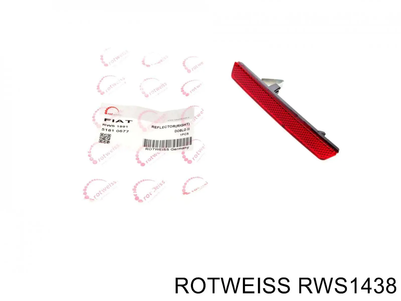 Лівий катафот заднього бампера Rotweiss RWS1438 ціна, від 5.78 USD