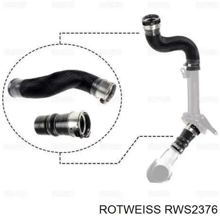 RWS2376 Rotweiss шланг/патрубок інтеркулера, лівий