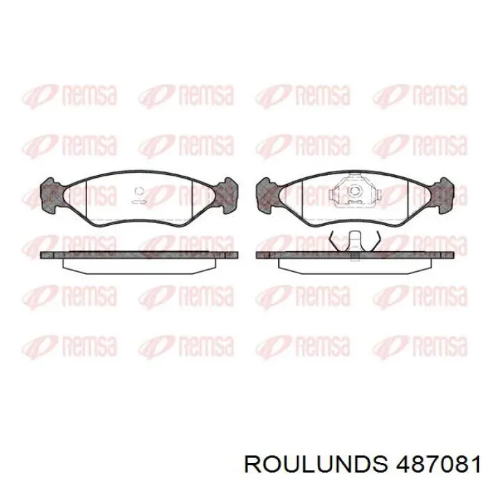 487081 Roulunds колодки гальмівні передні, дискові