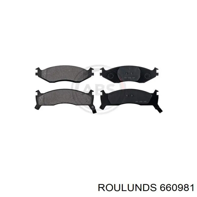 660981 Roulunds колодки гальмівні передні, дискові