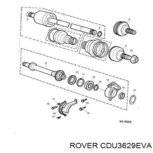 Купити CDU3629EVA Rover Шарнір приводу зовнішній